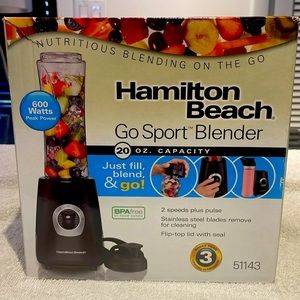Hamilton Beach Go Sport Blender. NIB 20oz capacity